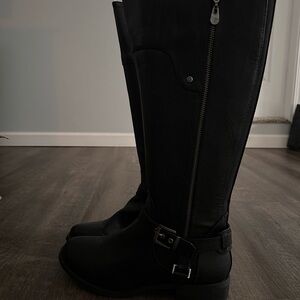Black Knee-High Riding Boots